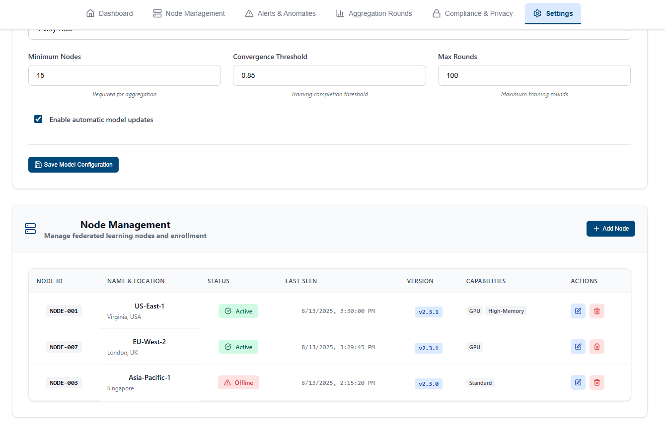 Settings - Configuration Management